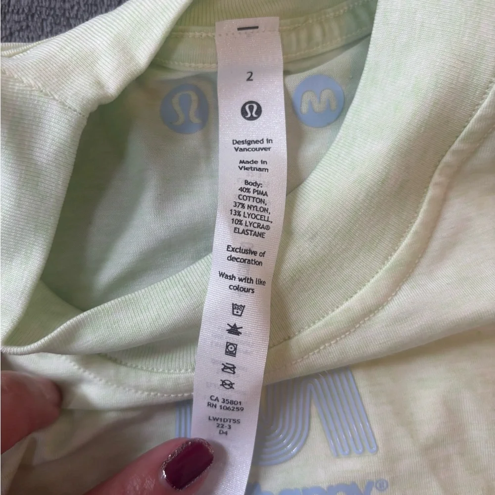 Lululemon x Madhappy All Yours Crop Tank Top Heathered Elixir Size 2